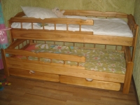 Двухуровневая кровать Трембита Размер 80*190 см, ясень