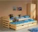 Детская двухместная кровать Tolek Размер 80*190/80*180 см, сосна