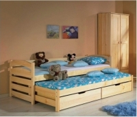 Детская двухместная кровать Tolek Размер 80*190/80*180 см, ольха