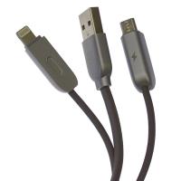 Дата кабель USB 2.0 AM to Lightning + micro USB Remax RC-025t Black